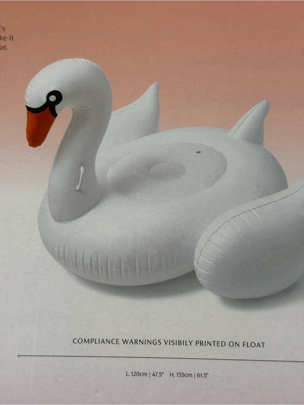 NIB Sunnylife SWAN WHITE Inflatable Pool Ride-On RARE - Picture 11 of 14